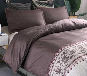 3D Brown Pattern 99155 Bed Pillowcases Quilt