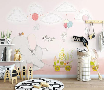 3D Bear Balloon 687 Wall Murals Wallpaper AJ Wallpaper 2 