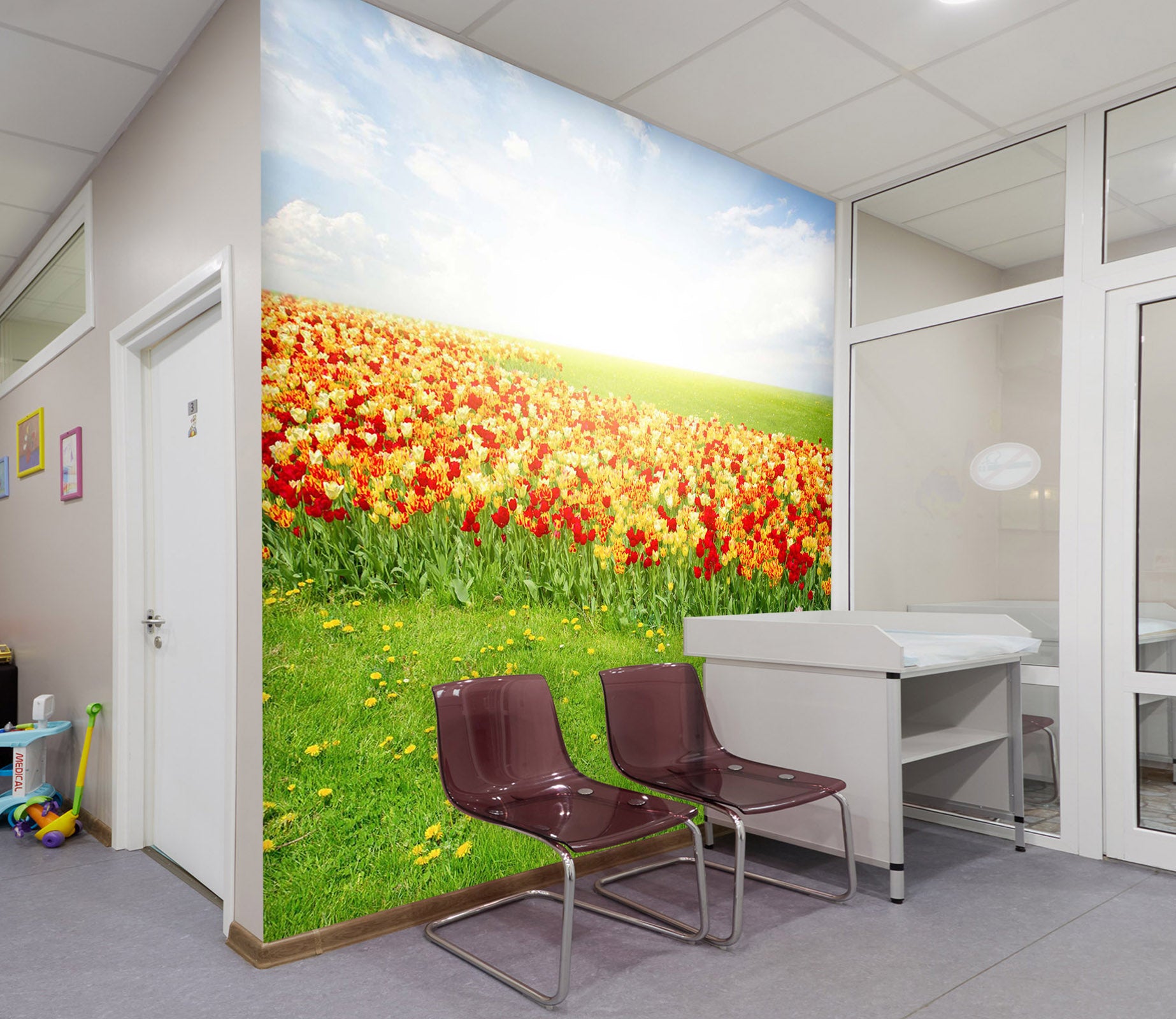 3D Bright Flower Sea 328 Wall Murals