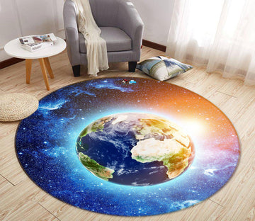 3D Earth 72211 Round Non Slip Rug Mat
