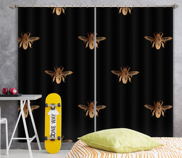 3D Golden Firefly 139 Uta Naumann Curtain Curtains Drapes Curtains AJ Creativity Home 