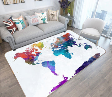 3D Colored Flag 203 World Map Non Slip Rug Mat Mat AJ Creativity Home 