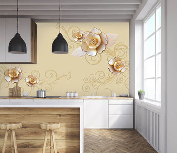 3D Leaf Flower 1519 Wall Murals Wallpaper AJ Wallpaper 2 