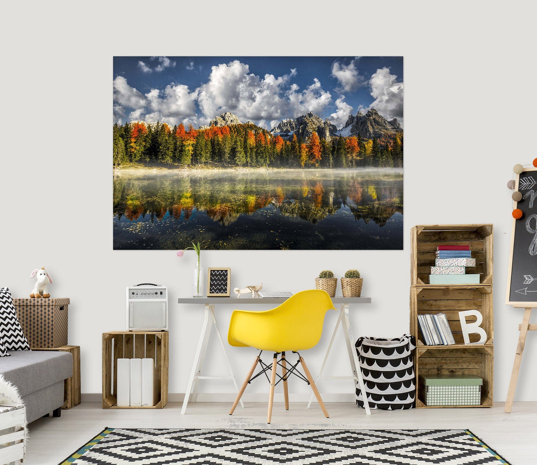3D Valley Lake 181 Marco Carmassi Wall Sticker Wallpaper AJ Wallpaper 2 