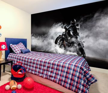 3D Fog Motorcycle 352 Vehicle Wall Murals