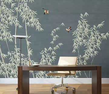 3D Bamboo Leaves 1208 Wall Murals Wallpaper AJ Wallpaper 2 