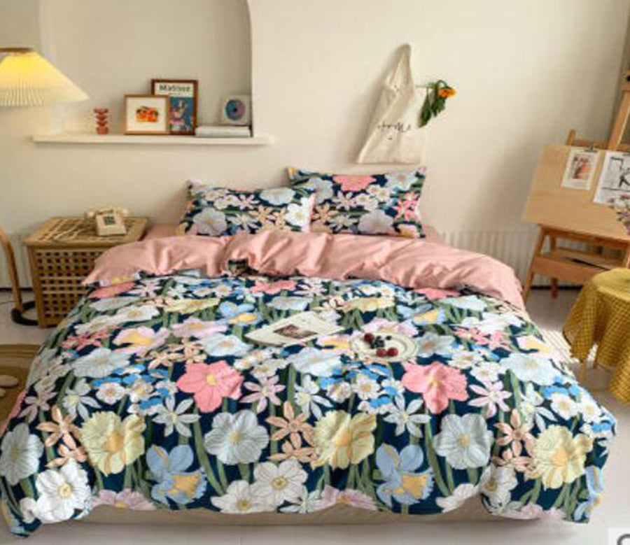 3D Colored Flowers 16103 Bed Pillowcases Quilt