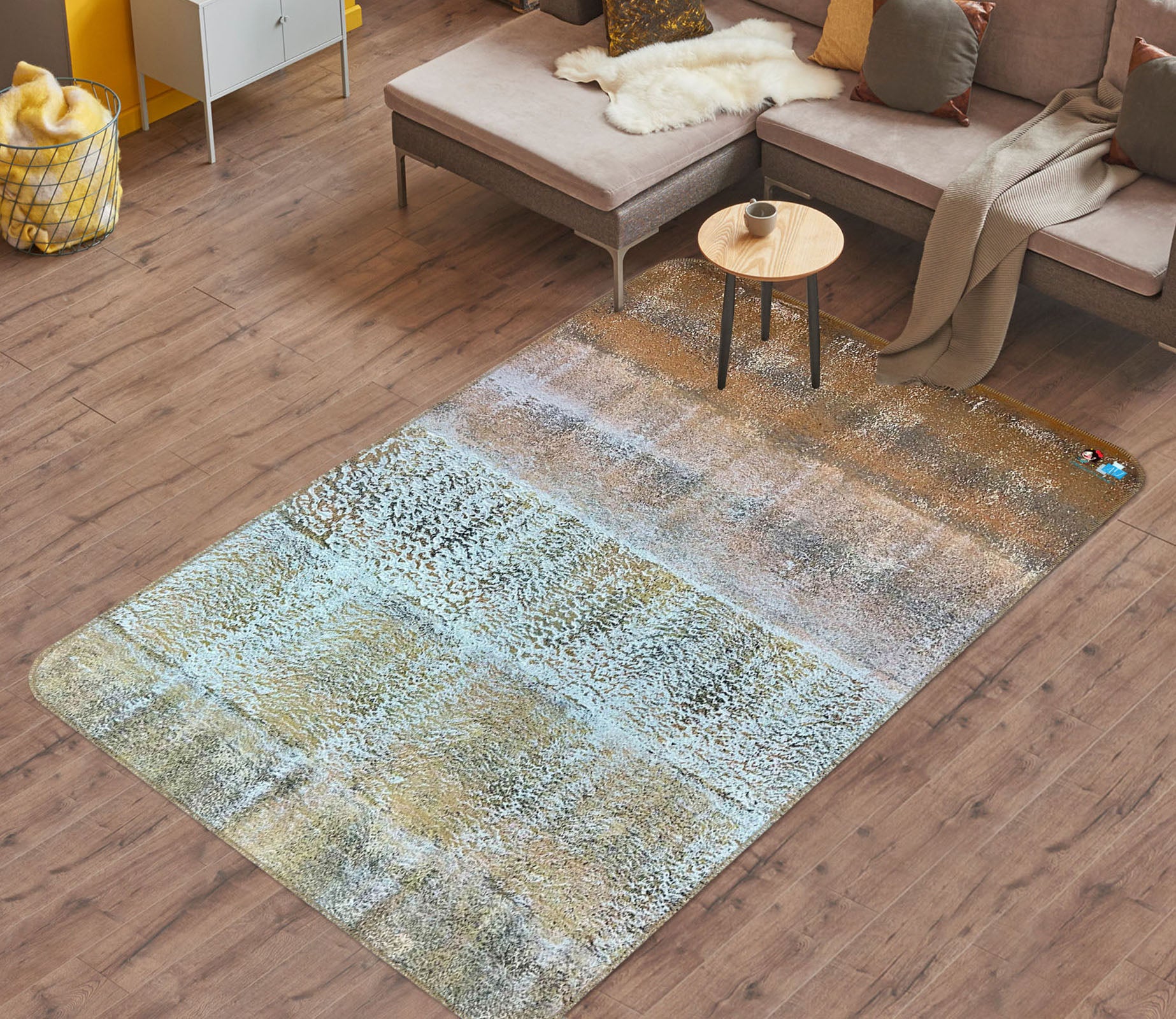 3D Retro Color 3051 Skromova Marina Rug Non Slip Rug Mat
