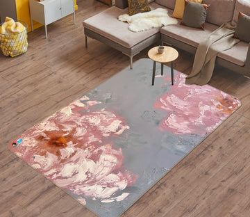 3D Pink Flower 3840 Skromova Marina Rug Non Slip Rug Mat
