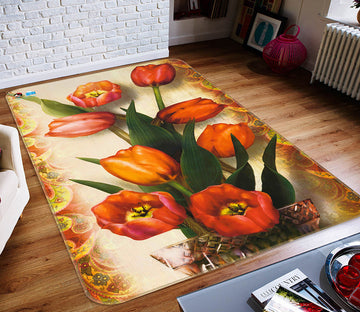 3D Flowers 66155 Non Slip Rug Mat