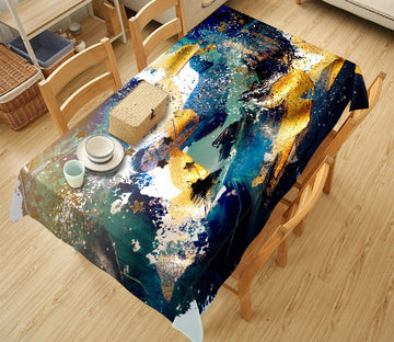 3D Blue Gold Graffiti 64 Tablecloths Wallpaper AJ Wallpaper 