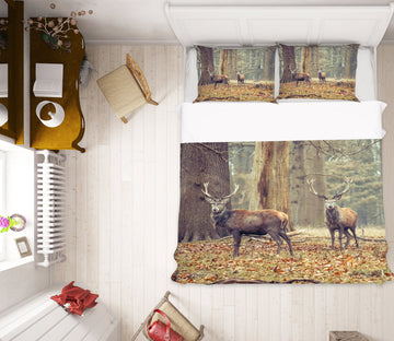 3D Forest Elk 6972 Assaf Frank Bedding Bed Pillowcases Quilt Cover Duvet Cover