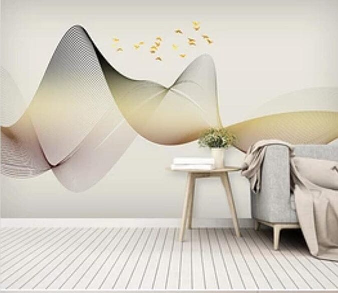 3D Wavy Lines 2914 Wall Murals Wallpaper AJ Wallpaper 2 