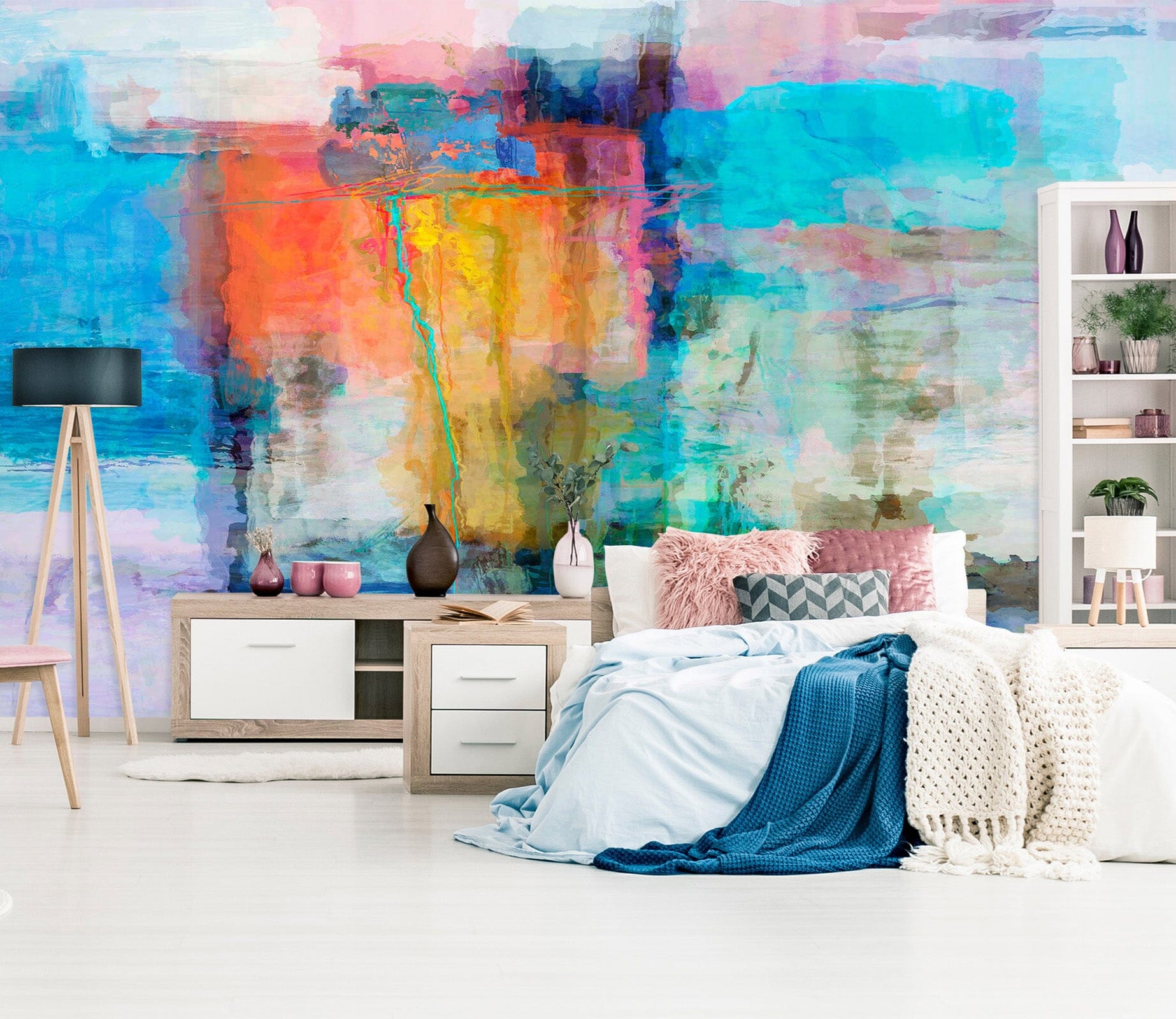 3D Blue Graffiti 1507 Michael Tienhaara Wall Mural Wall Murals Wallpaper AJ Wallpaper 2 