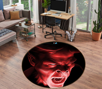3D Monster 4175 Tom Wood Rug Round Non Slip Rug Mat