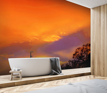 3D Sunset Sky 9199 Alius Herb Wall Mural Wall Murals