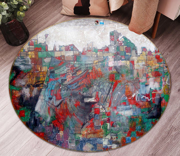 3D Graffiti 74083 Round Non Slip Rug Mat