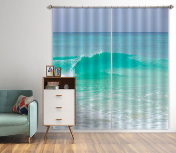 3D Blue Waves 6530 Assaf Frank Curtain Curtains Drapes