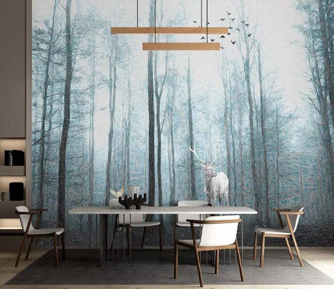 3D Fallow Deer Forest 2265 Wall Murals Wallpaper AJ Wallpaper 2 