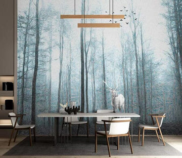 3D Fallow Deer Forest 2265 Wall Murals Wallpaper AJ Wallpaper 2 