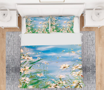 3D White Flower Grass 588 Skromova Marina Bedding Bed Pillowcases Quilt