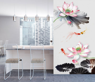 3D Painted Lotus 1854 Wall Murals Wallpaper AJ Wallpaper 2 