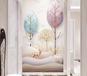 3D Colored Tree 2238 Wall Murals