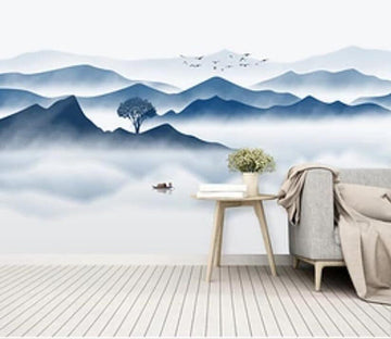 3D Misty Valley 1501 Wall Murals Wallpaper AJ Wallpaper 2 