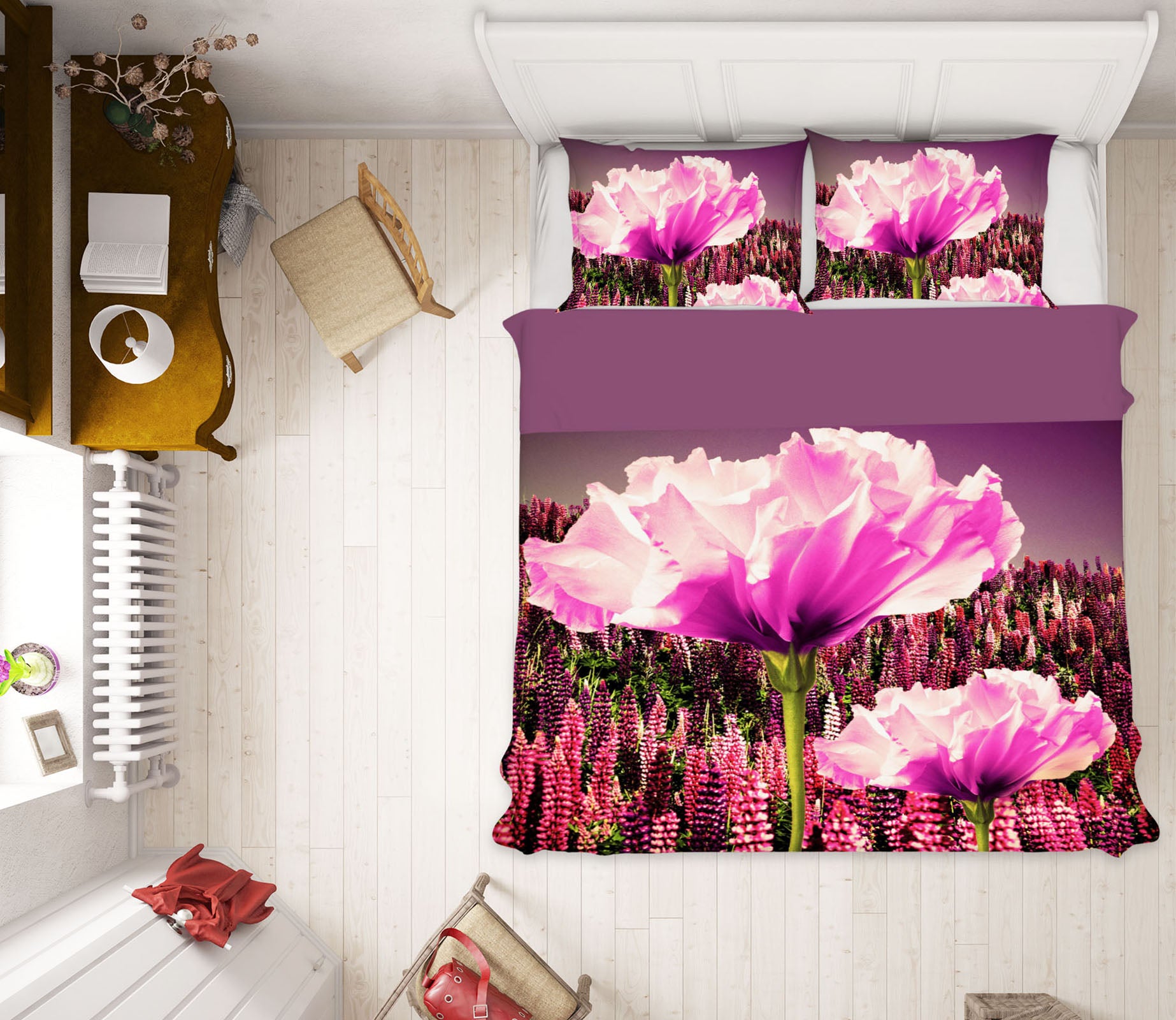 3D Flowers 15216 Bed Pillowcases Quilt