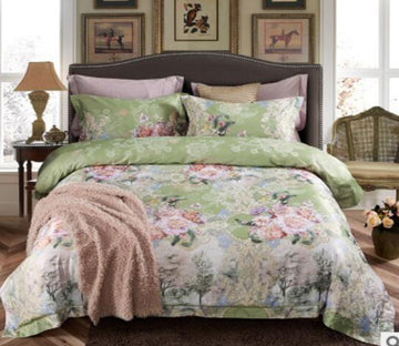 3D Turquoise Flower 14123 Bed Pillowcases Quilt