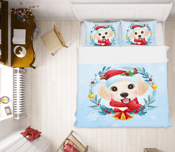 3D Cute Dog 63200 Bed Pillowcases Quilt