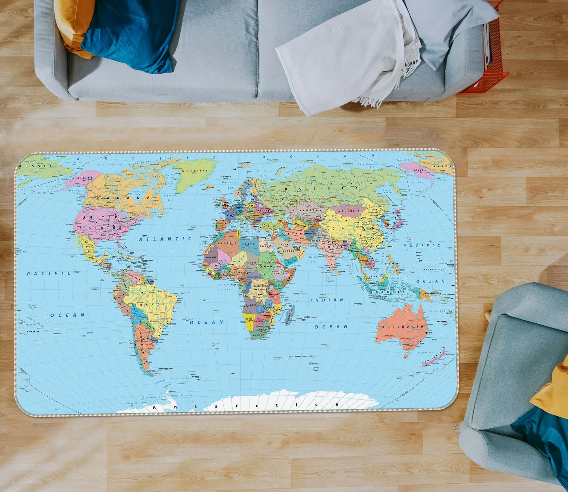 3D Map 34156 Non Slip Rug Mat