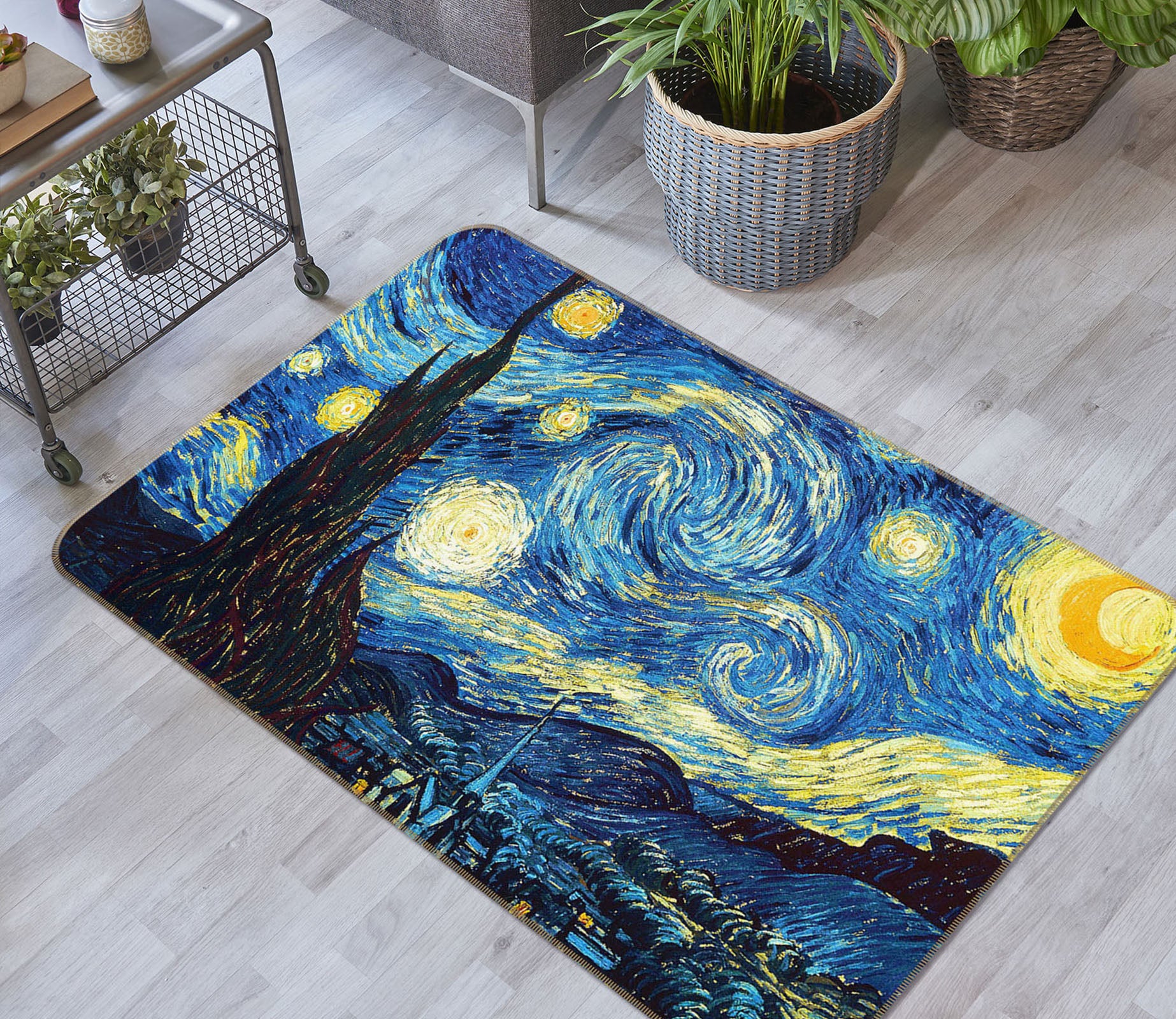 3D Van Gogh Painting 33123 Non Slip Rug Mat