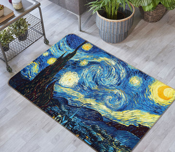 3D Van Gogh Painting 33123 Non Slip Rug Mat