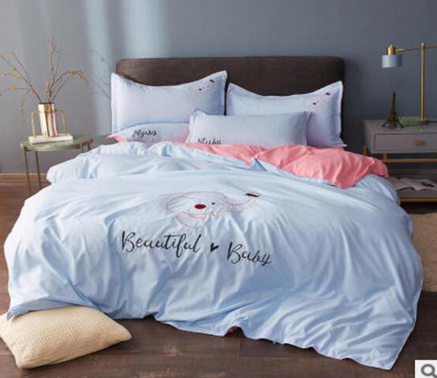 3D Water Blue Elephant 50044 Bed Pillowcases Quilt