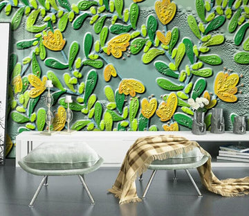 3D Yellow Flower 3035 Wall Murals Wallpaper AJ Wallpaper 2 