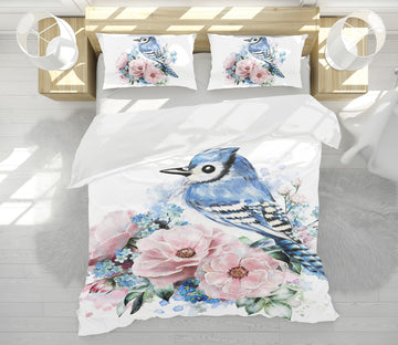 3D Bird Flower 14213 Bed Pillowcases Quilt