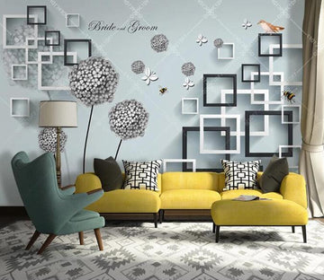 3D Square Pattern 1336 Wall Murals Wallpaper AJ Wallpaper 2 