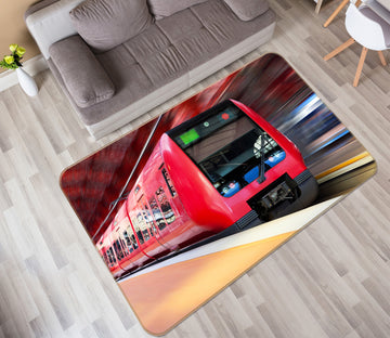 3D Red Train 68104 Vehicle Non Slip Rug Mat