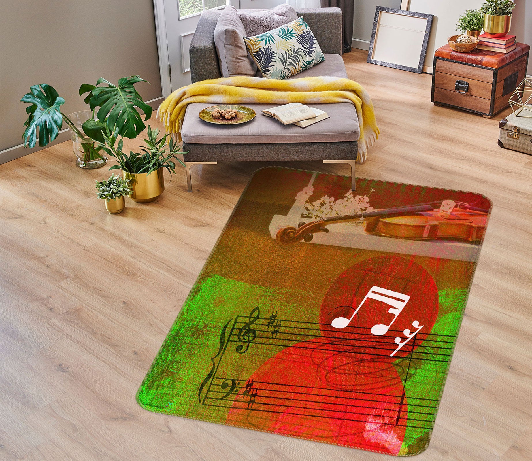 3D Staff Notes 76124 Non Slip Rug Mat