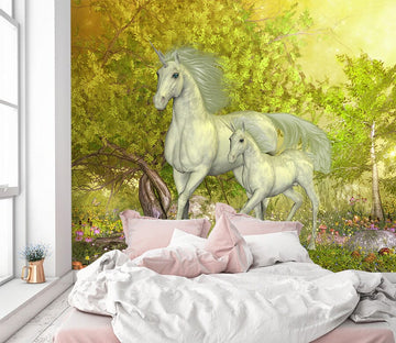 3D Forest Horse 1545 Wall Murals Wallpaper AJ Wallpaper 2 