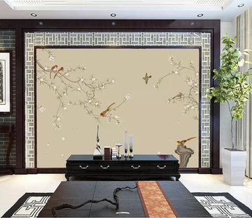 3D Flower Bird 2715 Wall Murals Wallpaper AJ Wallpaper 2 