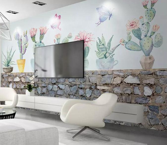 3D Cactus 1453 Wall Murals Wallpaper AJ Wallpaper 2 