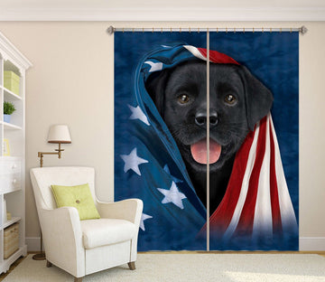 3D Cute Dog 002 Vincent Hie Curtain Curtains Drapes Curtains AJ Creativity Home 