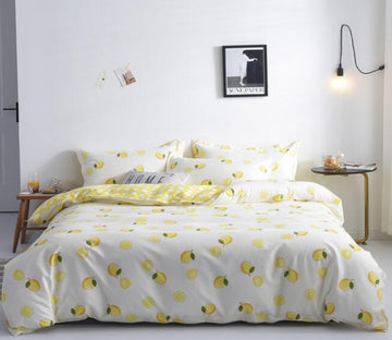 3D Lemon Pattern 13026 Bed Pillowcases Quilt