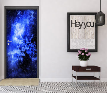 3D Blue Starry Sky 25095 Door Mural