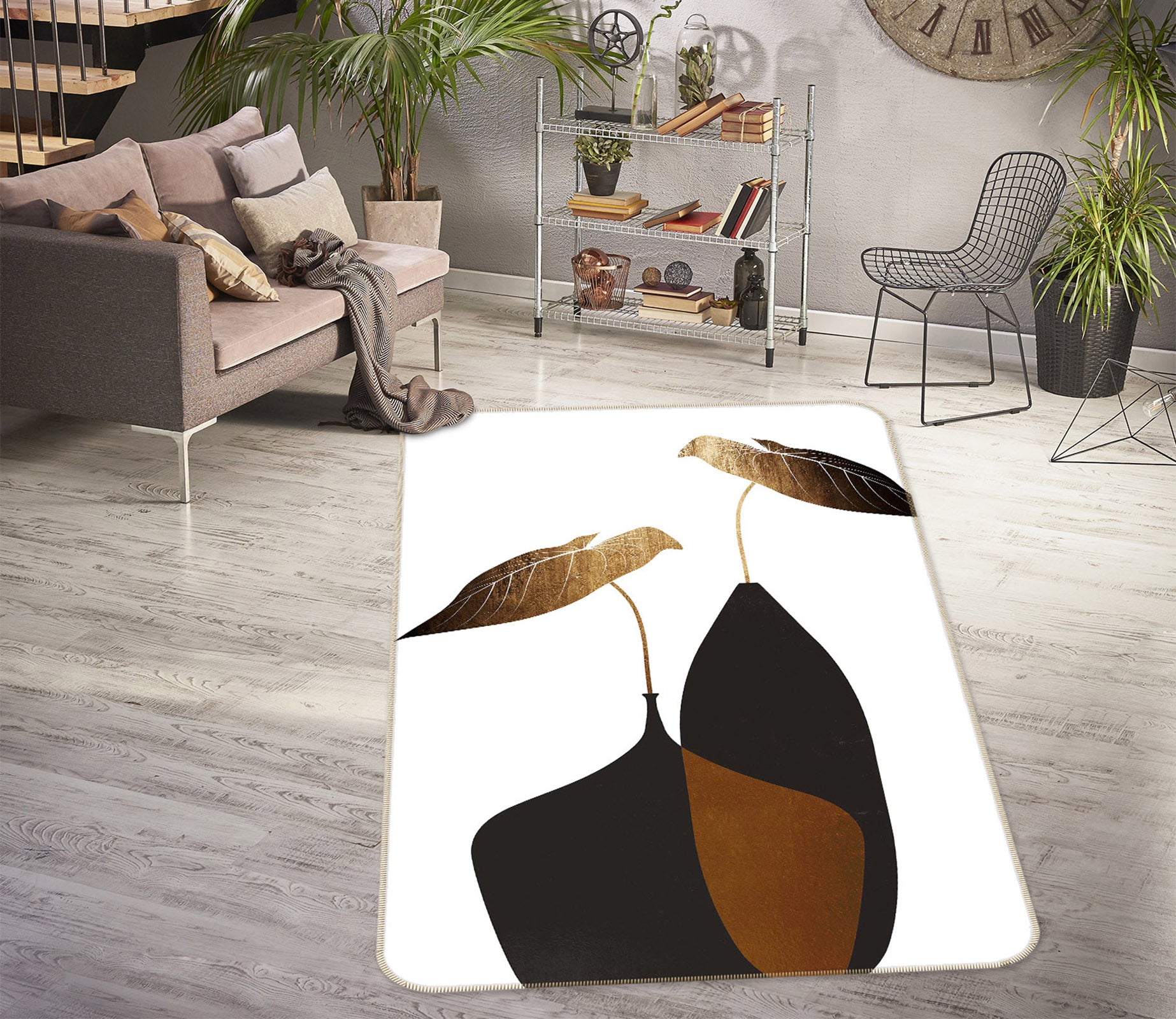 3D Scandinavian Bouquet 1108 Boris Draschoff Rug Non Slip Rug Mat