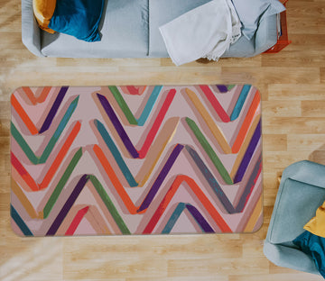 3D Wavy Lines 70059 Shandra Smith Rug Non Slip Rug Mat