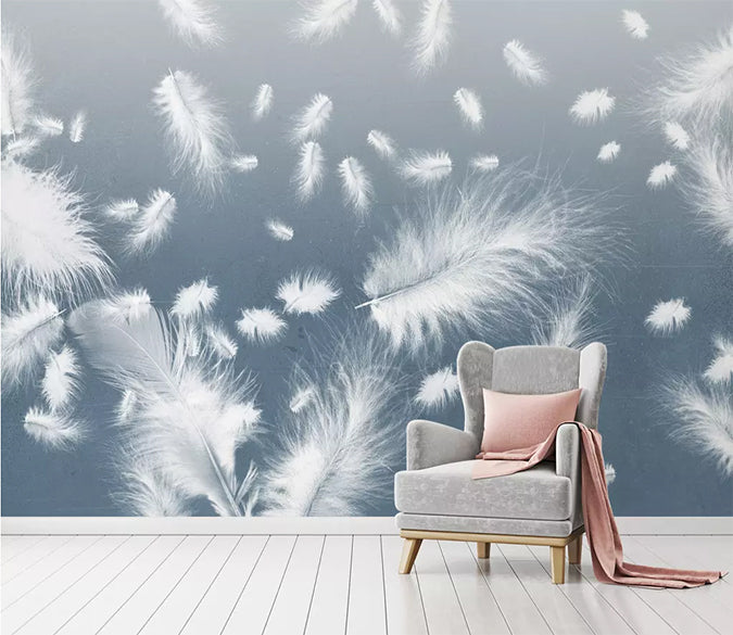 3D White Feather 1793 Wall Murals Wallpaper AJ Wallpaper 2 