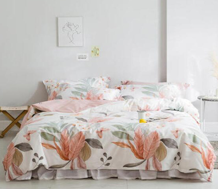3D Colored Leaves 13170 Bed Pillowcases Quilt